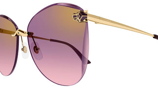 Cartier Panthère de Cartier CT0398S women Gold Squared Sunglasses