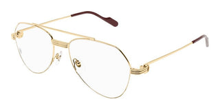 Cartier CT0409O men Gold Pilot Eyeglasses