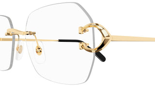 Cartier Signature C de Cartier CT0416O unisex Gold Visor Eyeglasses