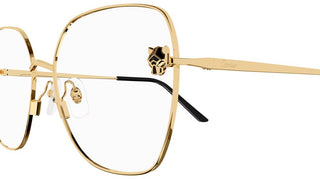 Cartier Panthère de Cartier CT0417O women Gold Butterfly Eyeglasses