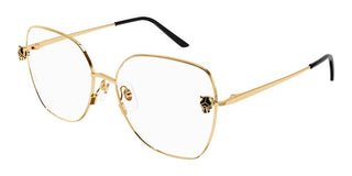 Cartier Panthère de Cartier CT0417O women Gold Butterfly Eyeglasses