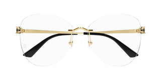 Cartier Panthère de Cartier CT0418O women Gold Butterfly Eyeglasses