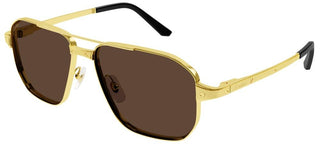 Cartier Santos de Cartier CT0424S men Gold Pilot Sunglasses