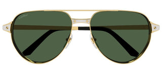 Cartier Santos de Cartier CT0425S men Gold Pilot Sunglasses