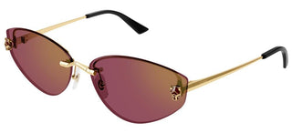 Cartier Panthère de Cartier CT0431S women Gold Cat Eye Sunglasses