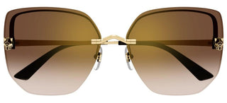 Cartier Panthère de Cartier CT0432S women Gold Geometric Sunglasses