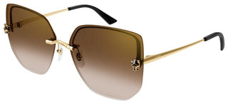 Cartier Panthère de Cartier CT0432S women Gold Geometric Sunglasses