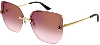 Cartier Panthère de Cartier CT0432S women Gold Geometric Sunglasses