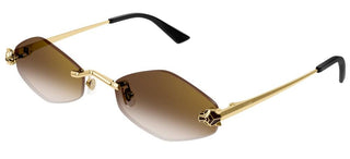 Cartier Panthère de Cartier CT0433S women Gold Geometric Sunglasses