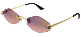 Cartier Panthère de Cartier CT0433S women Gold Geometric Sunglasses