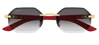 Cartier Signature C De Cartier Ct0439s Men Red Geometric Sunglasses