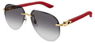 Cartier Signature C De Cartier Ct0440s Men Red Pilot Sunglasses