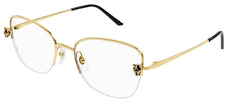 Cartier Panthère de Cartier CT0447O women Gold Cat Eye Eyeglasses