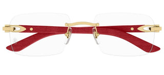 Cartier Signature C De Cartier Ct0453o Men Red Squared Eyeglasses