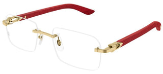 Cartier Signature C De Cartier Ct0453o Men Red Squared Eyeglasses