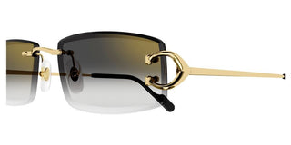 Cartier The Signature C De Cartier line is as respectful of the Maison’s rich tradition as it is edgy and innovative in its reinterpretation of vintage allure, expressed in a rimless rectangular shape enriched with the exquisite C Décor detail as an instant reference to Cartier’s iconic jewellery pieces. CT0465S men Black Squared Sunglasses