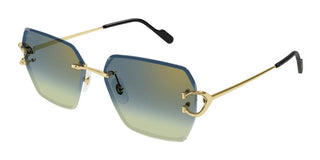 Cartier Signature C de Cartier CT0466S women Gold Oversize Sunglasses