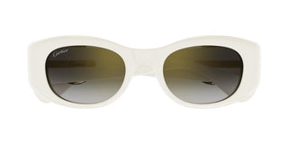 Cartier Panthère De Cartier Ct0472s Women White Cat Eye Sunglasses