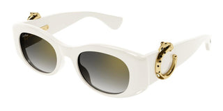 Cartier Panthère De Cartier Ct0472s Women White Cat Eye Sunglasses