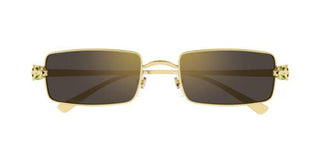 Cartier Panthère De Cartier Ct0473s Unisex Gold Rectangle Sunglasses