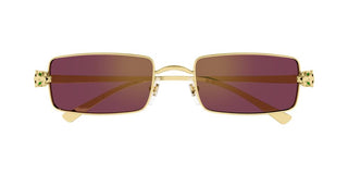 Cartier Panthère De Cartier Ct0473s Unisex Gold Rectangle Sunglasses