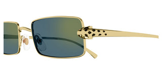 Cartier Panthère De Cartier Ct0473s Unisex Gold Rectangle Sunglasses