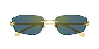 Cartier Panthère De Cartier Ct0474s Unisex Gold Geometric Sunglasses