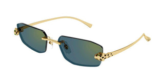 Cartier Panthère De Cartier Ct0474s Unisex Gold Geometric Sunglasses