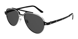 Cartier CT0476S men Silver Pilot Sunglasses