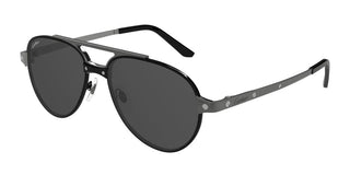 Cartier Santos De Cartier Ct0476s Men Black Pilot Sunglasses