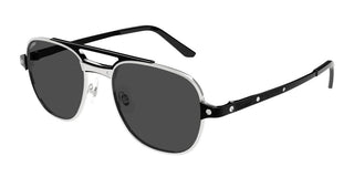 Cartier Santos De Cartier Ct0477s Men Silver Geometric Sunglasses