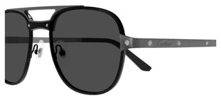 Cartier Santos De Cartier Ct0477s Men Black Geometric Sunglasses