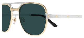 Cartier CT0477S men Gold Geometric Sunglasses