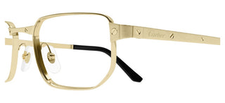 Cartier CT0481O men Gold Rectangle Eyeglasses