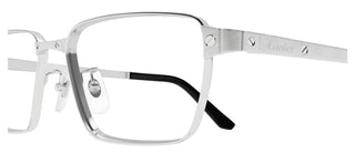 Cartier Ct0482oa Men Silver Rectangle Eyeglasses