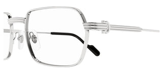 Cartier CT0483O men Silver Rectangle Eyeglasses