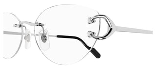 Cartier CT0487O women Silver Cat Eye Eyeglasses