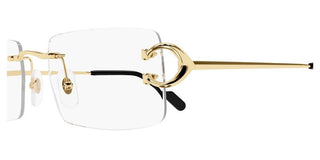 Cartier CT0488O men Gold Squared Eyeglasses