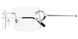 Cartier CT0488O men Silver Squared Eyeglasses