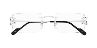 Cartier CT0488O men Silver Squared Eyeglasses