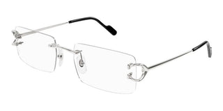 Cartier CT0488O men Silver Squared Eyeglasses