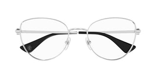 Cartier Ct0490o Women Silver Cat Eye Eyeglasses