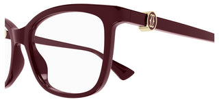 Cartier CT0493O women Red Squared Eyeglasses