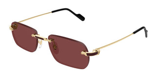 Cartier CT0498S men Gold Rectangle Sunglasses