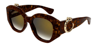 Cartier CT0502S women Havana Butterfly Sunglasses