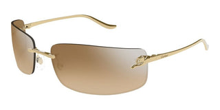 Cartier Panthère De Cartier Ct0503s Unisex Gold Rectangle Sunglasses