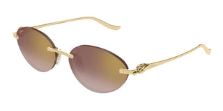 Cartier CT0504S women Gold Round Sunglasses