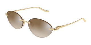 Cartier Panthère De Cartier Ct0504s Women Gold Round Sunglasses