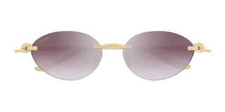 Cartier CT0504S women Gold Round Sunglasses