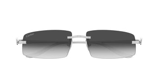 Cartier Panthère De Cartier Ct0505s Unisex Silver Rectangle Sunglasses